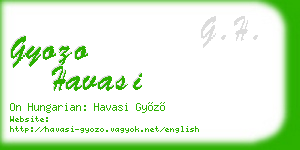 gyozo havasi business card