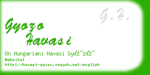 gyozo havasi business card